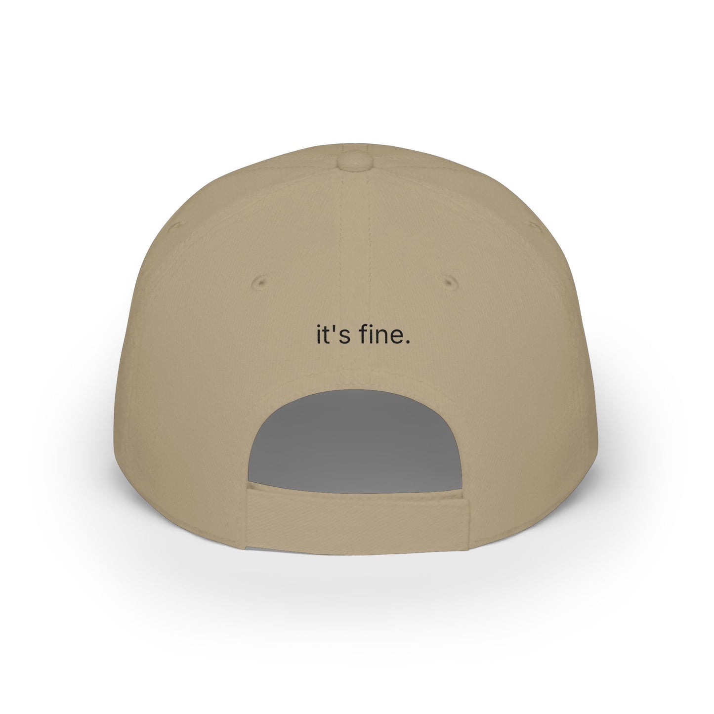 it's fine. low profile baseball cap