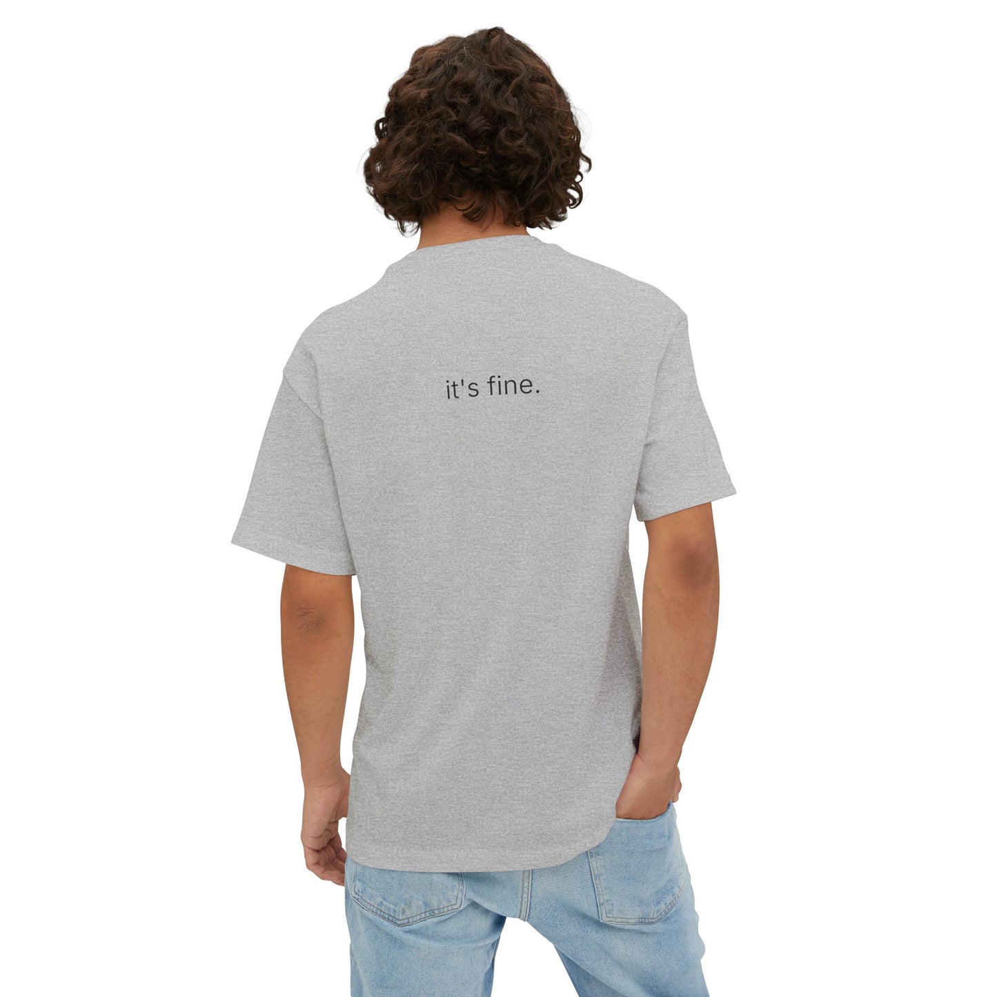 it's fine. unisex oversized boxy tee