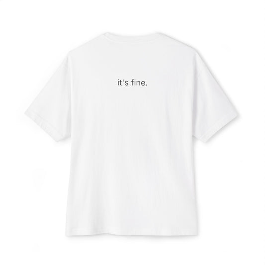 it's fine. unisex oversized boxy tee
