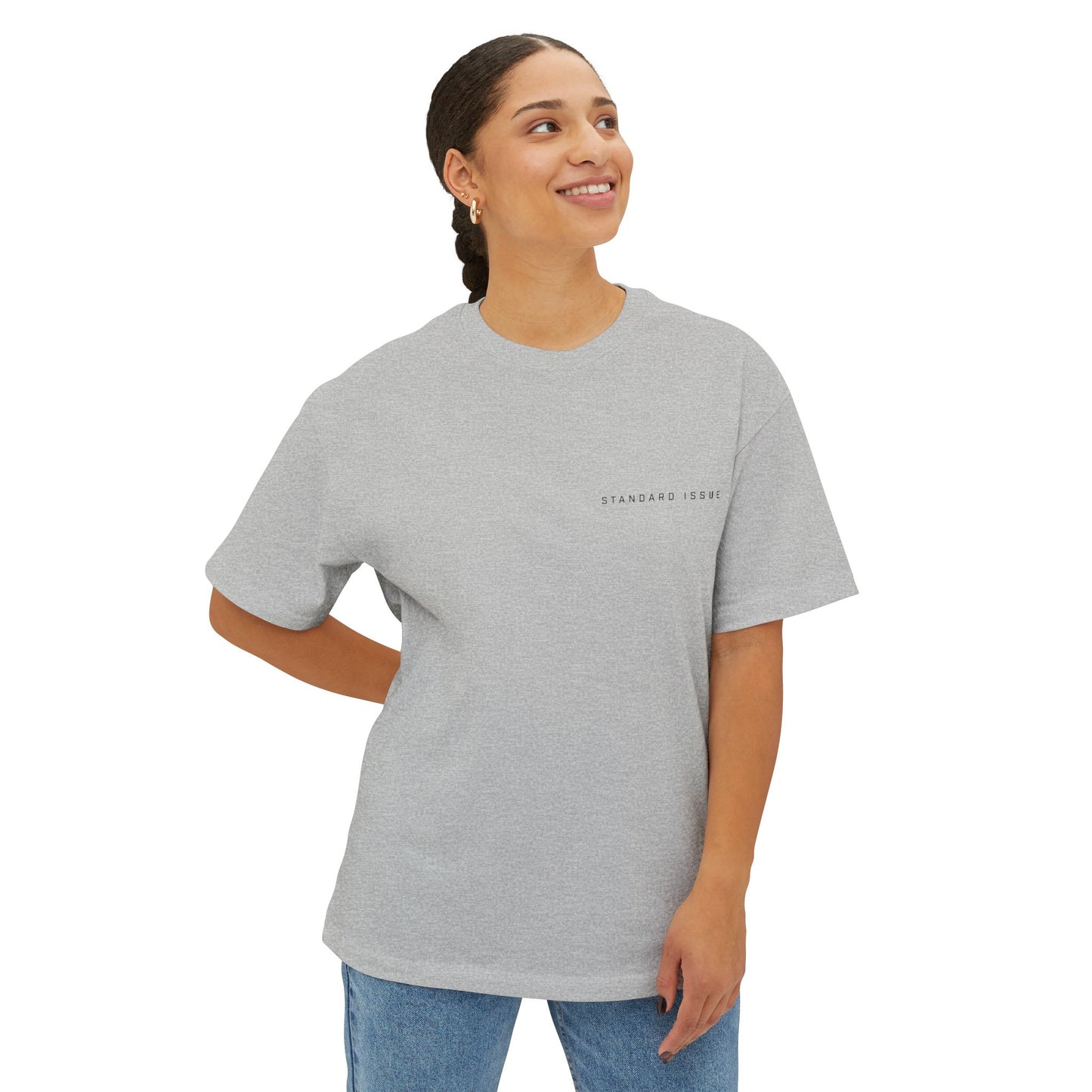 as expected. unisex oversized boxy tee