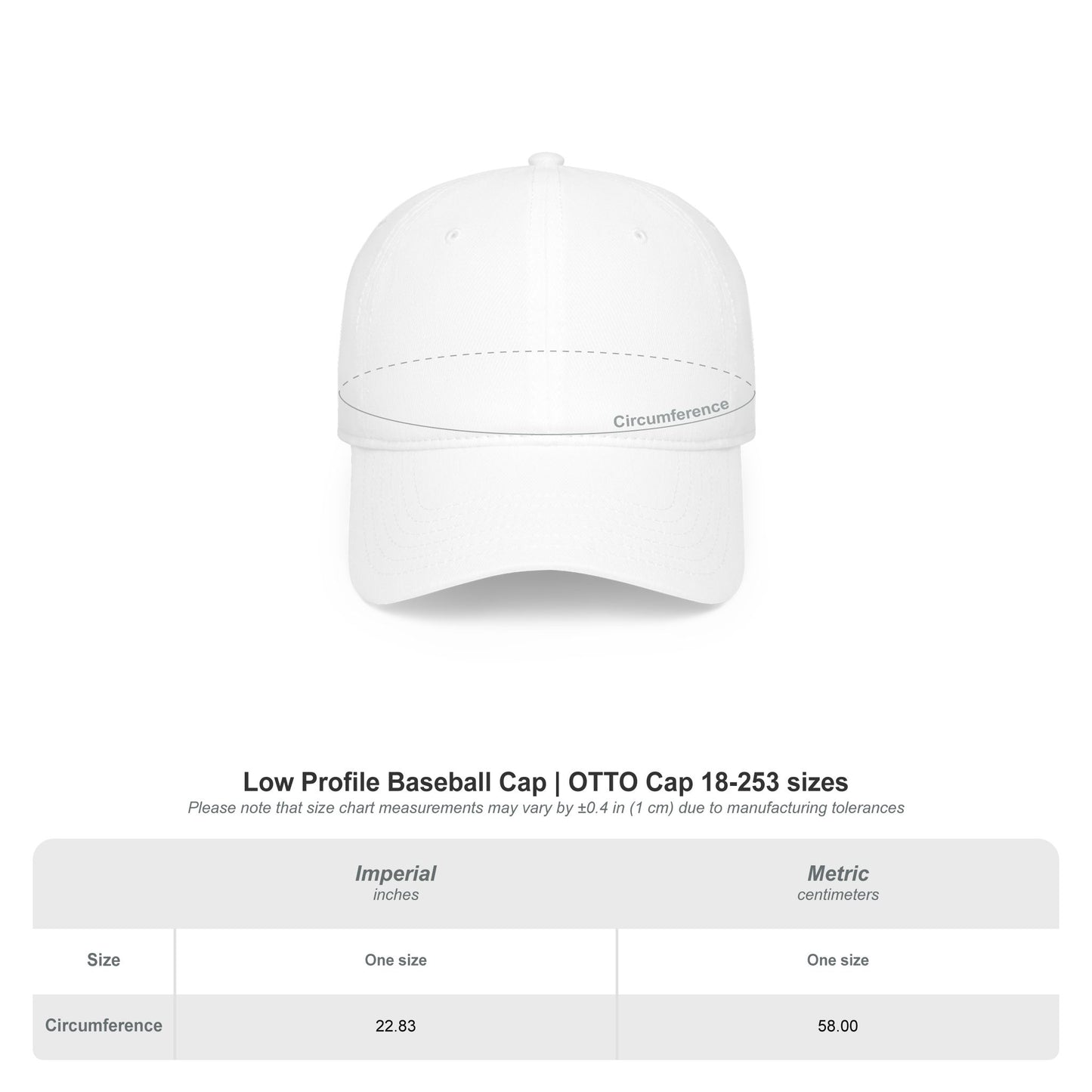 on brand. low profile baseball cap