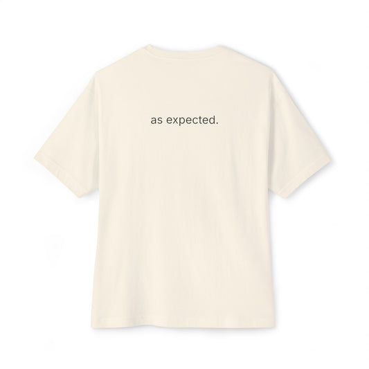 as expected. unisex oversized boxy tee